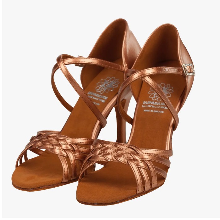 Supadance: женские латина каблук 2 1/2, 3 Стилетто/ SD  [1178] (Dark Tan Coag) р.3-7 вкл.1/2