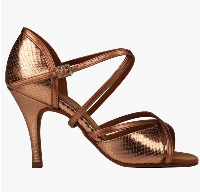 Supadance: женские латина каблук 2 1/2, 3 Шпилька, Рюмочка, SD  [1073] (Bronze Embossed Leather) р.2-9 вкл. 1/2