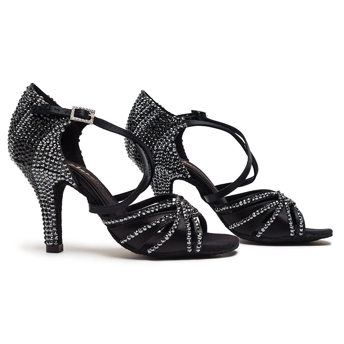IDS: женские латина каблук 2, 2 1/2, 3, 3 1/2  [MIA BY LAUREN] (Black) р.2-8 вкл. 1/2
