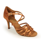 IDS: женские латина каблук 2 1/2-3 3 1/2  [Carla Plaited] (Тёмн.телес.сатин) р.3-8 вкл. 1/2