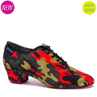 IDS: женские для практики каблук 1 1/2  [KATYA HEATHER SPLIT] (RED CAMO) р.2-8 вкл. 1/2