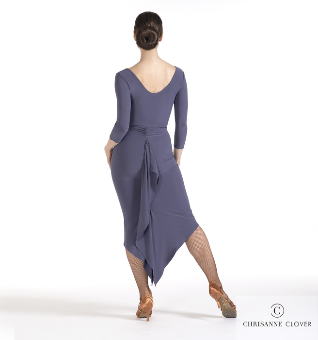 CHRISANNE: женская танцевальная одежда платье для латины  [ECSTASY] (Hematite) р.XS,S,M,L
