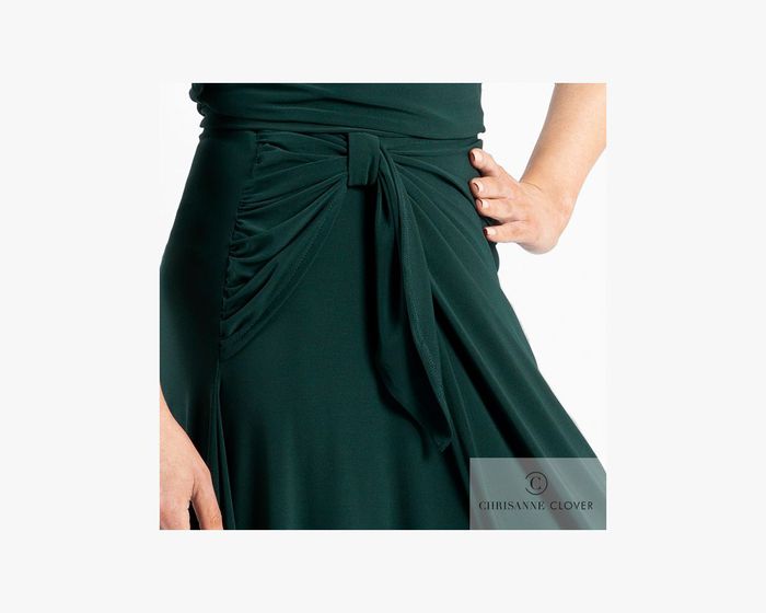 CHRISANNE: женская танцевальная одежда юбка для стандарта  [KIMBERLEY] (Forest Green) р.XS,S, M, L, XL