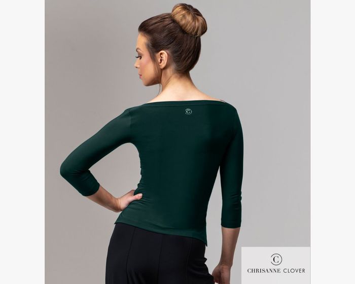 CHRISANNE: женская танцевальная одежда топ  [ETERNITY] (Forest Green) р.S, M, L