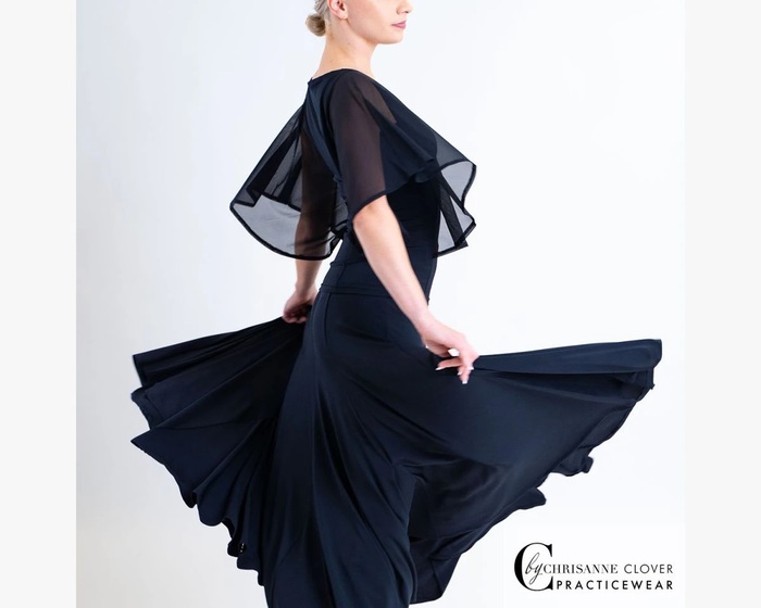 CHRISANNE: женская танцевальная одежда топ  [GALAXY] (Чёрный) р.XS,S, M, L, XL