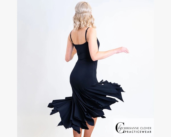 CHRISANNE: женская танцевальная одежда купальник  [LYNX] (Чёрный) р.XS,S, M, L, XL