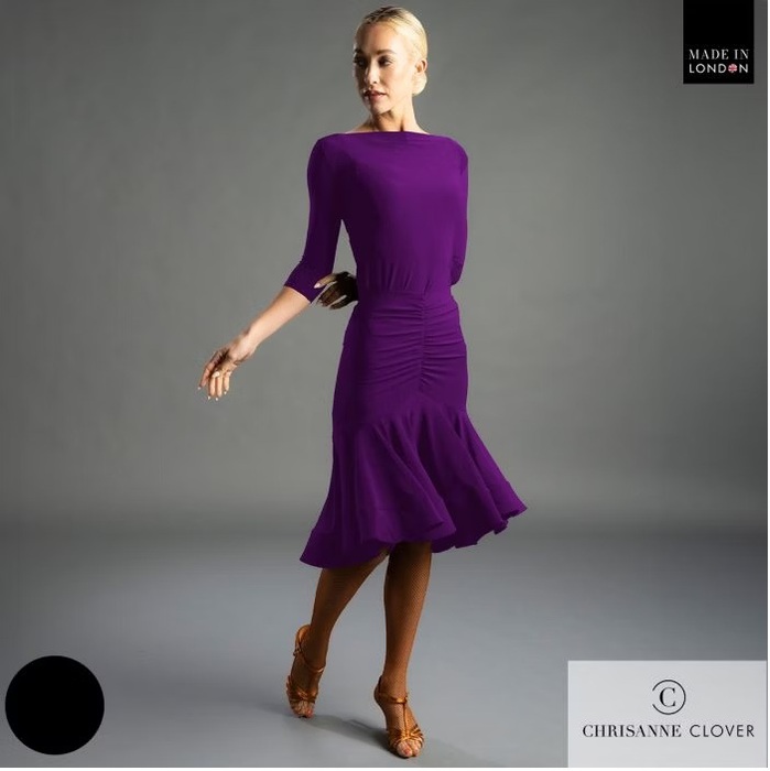 CHRISANNE: женская танцевальная одежда юбка для латины  [FREYA  25] (Hot Magenta) р.XS, S, M, L, XL