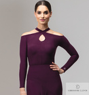 CHRISANNE: женская танцевальная одежда топ  [AZALEA] (PlUM) р. XS,S,M,L