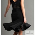 CHRISANNE: женская танцевальная одежда юбка для латины  [FREYA] (Чёрная) р.XS,S, M, L