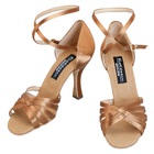 Kentdance: женские латина каблук 8 см Flare  [Gazel BXL] (Havana Satin) р.20,5-26,5