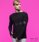 CHRISANNE: мужская танцевальная одежда топ  [LEO] (черный) р. S, M, L
